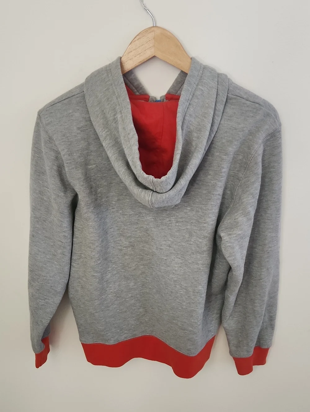 Nike Kids' Color Block Gray & Red Full-Zip Hoodie Jacket XL